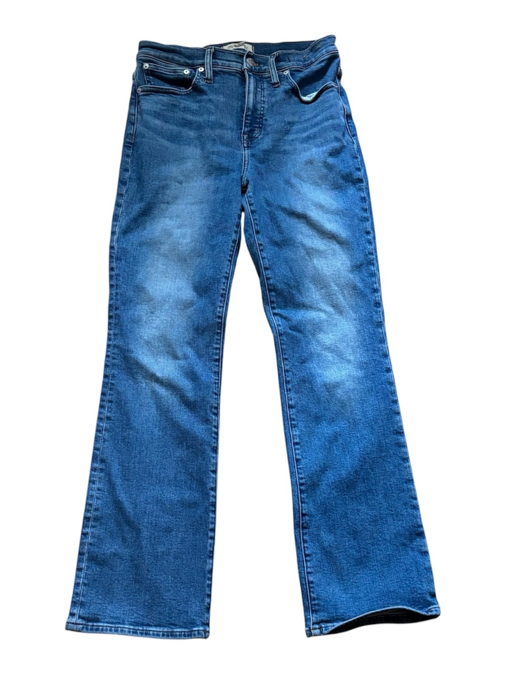 Madewell Mid-Rise Kick Out Jeans Womens Size 28 Tall 28T Blue Denim